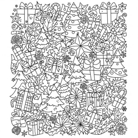 Natal Arte de Natal (Desenho para Colorir)