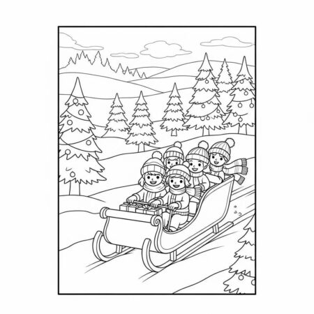 Natal Aventura de Natal (Desenho para Colorir)