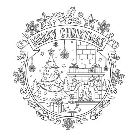 Natal Cartao de Natal (Desenho para Colorir)