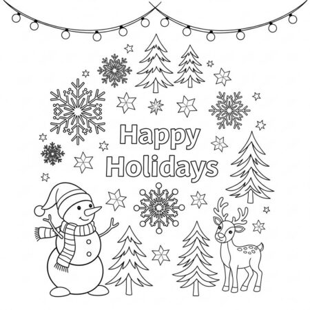 Natal Cartao de Natal (Desenho para Colorir)