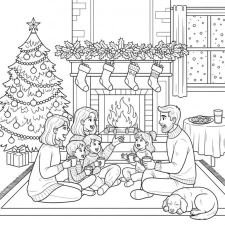 Natal Contando Historias (Desenho para Colorir)