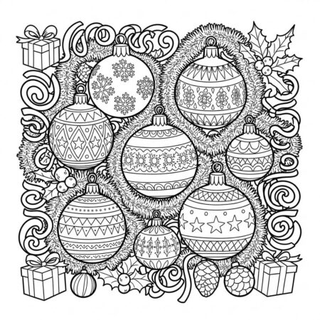 Natal Decoracao de Natal (Desenho para Colorir)