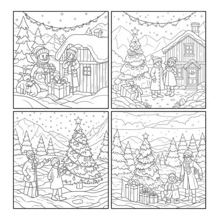 Natal Estacao do Ano (Desenho para Colorir)