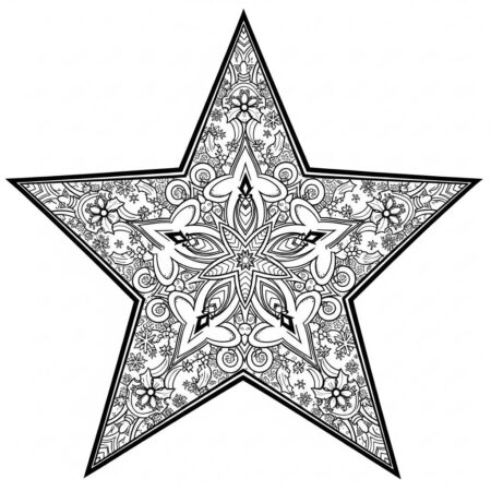 Natal Estrela de Natal (Desenho para Colorir)