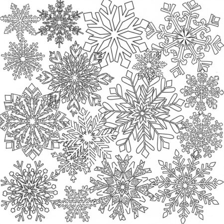 Natal Floco de Neve (Desenho para Colorir)