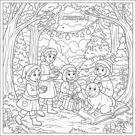 Natal Historias de Natal (Desenho para Colorir)