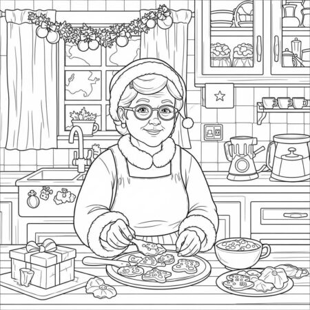 Natal Mae Natal (Desenho para Colorir)