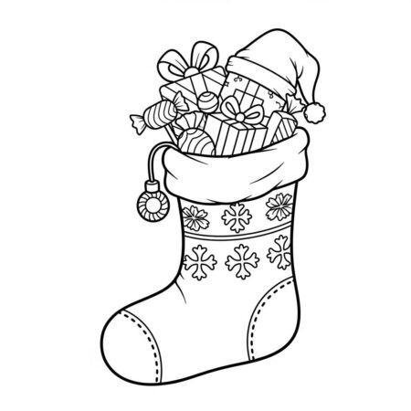 Natal Meia de Natal (Desenho para Colorir)
