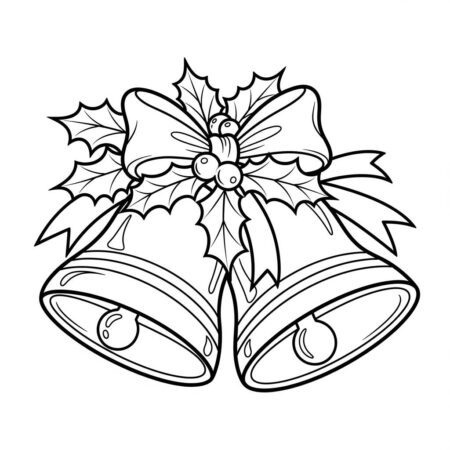 Natal Sinos de Natal (Desenho para Colorir)