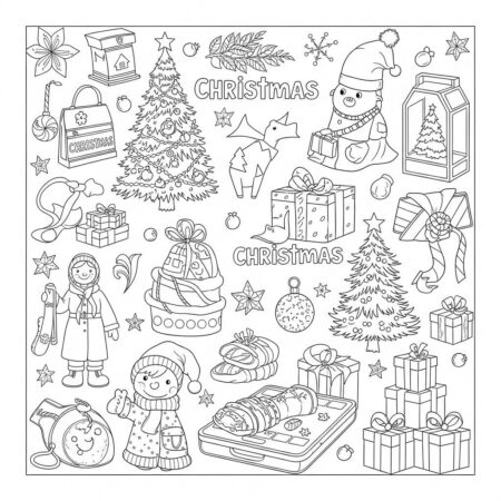 Natal Tradicoes de Natal (Desenho para Colorir)