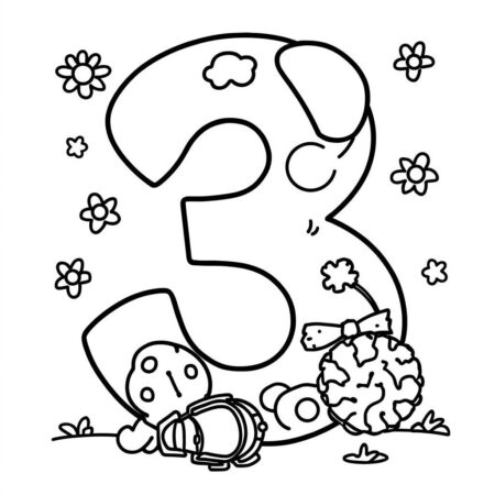 Numeros Divertidos (Desenho para Colorir)
