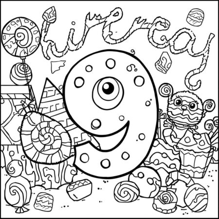 Numeros Divertidos (Desenho para Colorir)