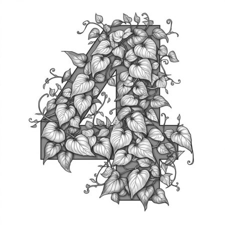 Numeros Realistas (Desenho para Colorir)