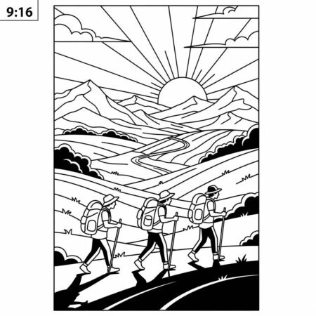 O Caminho de Santiago (Desenho para Colorir)