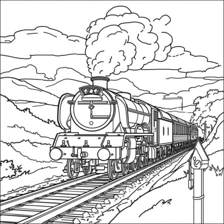 O Expresso de Hogwarts (Desenho para Colorir)