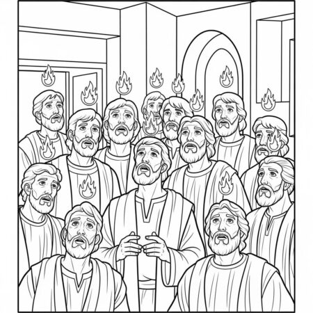 O Pentecostes (Desenho para Colorir)