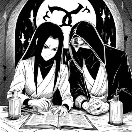 Orochimaru e Kabuto (Desenho para Colorir)