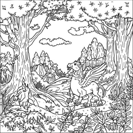 Os Criaturas Magicas (Desenho para Colorir)