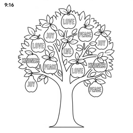 Os Frutos do Espirito (Desenho para Colorir)