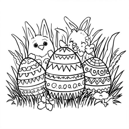 Ovos de Pascoa para Criancas (Desenho para Colorir)