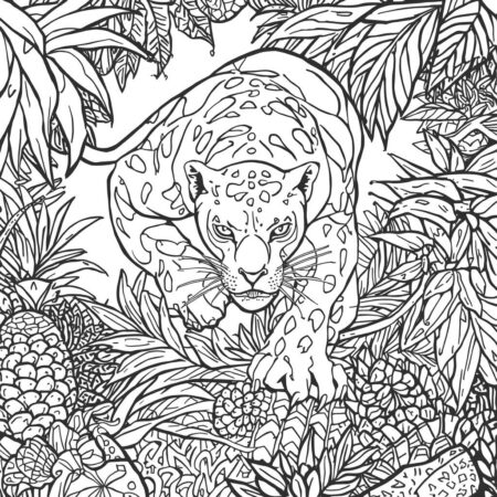 Pantera Negra Misteriosa (Desenho para Colorir)