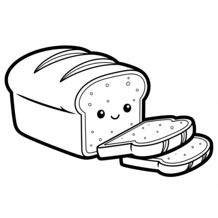 Pao de Forma Bonito (Desenho para Colorir)