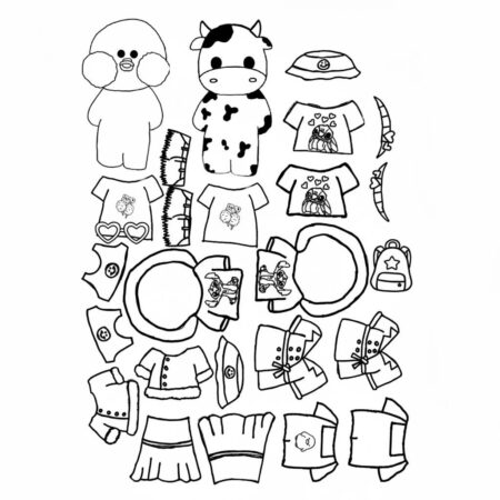 Paper Duck com roupas divertidas