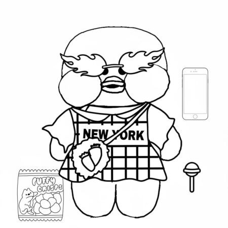 Paper Duck estiloso com acessórios para imprimir