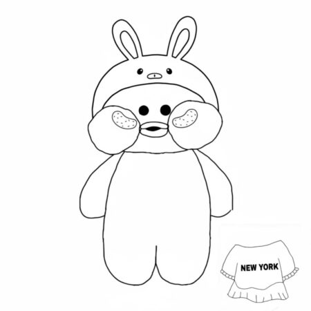 Paper Duck fofinho com acessórios para imprimir