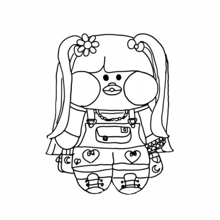 Paper Duck fofinho com roupas para imprimir