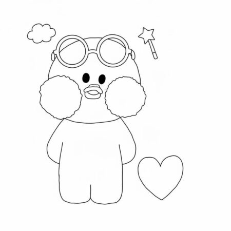 Paper Puck Bonitinho (Desenho para Colorir)