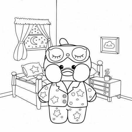 Paper Puck Dorminhoco (Desenho para Colorir)