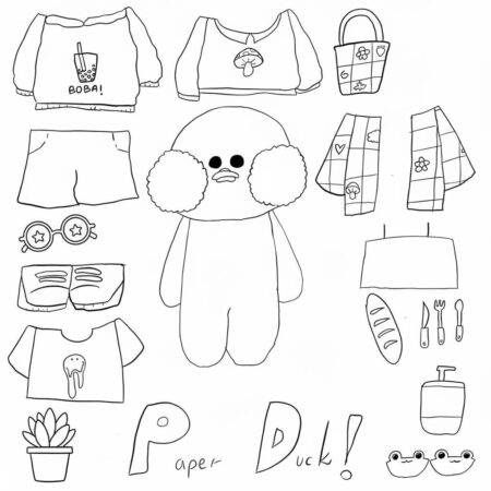 Paper Puck Estiloso (Desenho para Colorir)