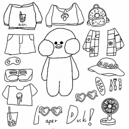 Paper Puck Estiloso (Desenho para Colorir)