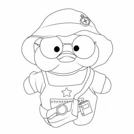 Paper Puck Fofinho com Acessórios (Desenho para Colorir)