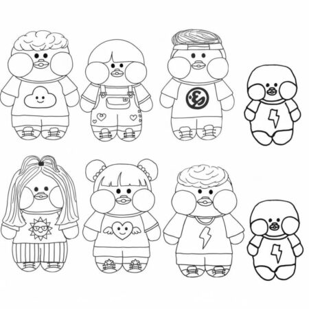 Paper Puck Fofinhos (Desenho para Colorir)