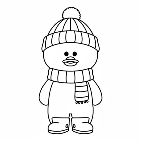 Paper Puck Inverno Divertido (Desenho para Colorir)