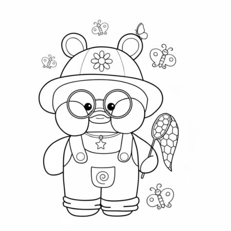 Paper Puck Urso Divertido (Desenho para Colorir)