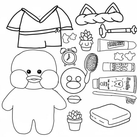 Paper Puck com acessórios divertidos (Desenho para Colorir)