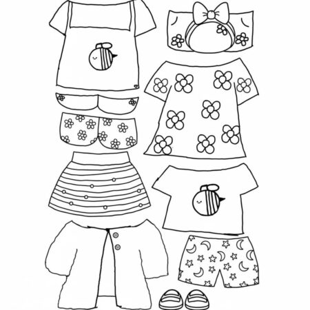 Paper Puck com roupas divertidas (Desenho para Colorir)