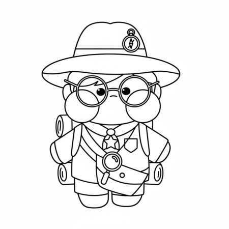 Pato de Papel Aventureiro para Imprimir