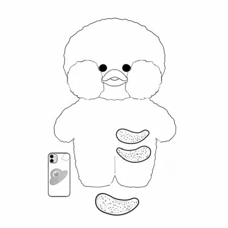 Pato de Papel Fofo com Acessórios