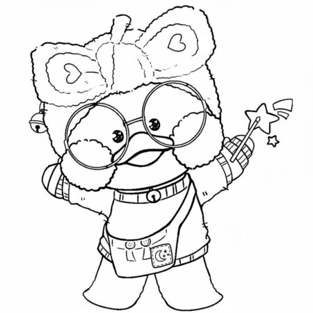 Pato de Papel Fofo com Acessórios para Imprimir