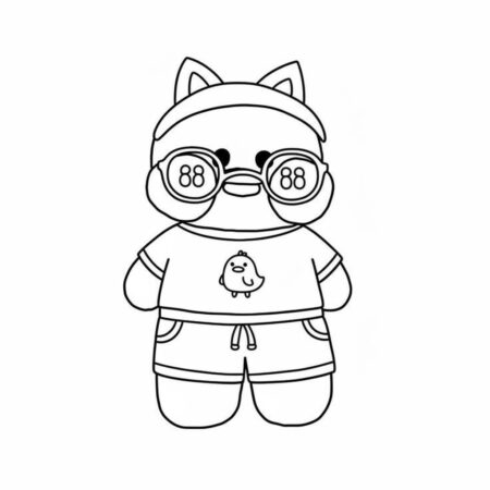 Pato de Papel Fofo com Óculos para Imprimir