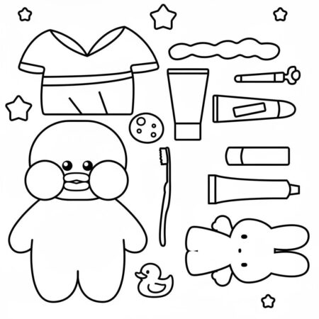 Pato de Papel com roupas e acessórios divertidos