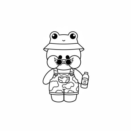 Pato de Papel estiloso com acessórios