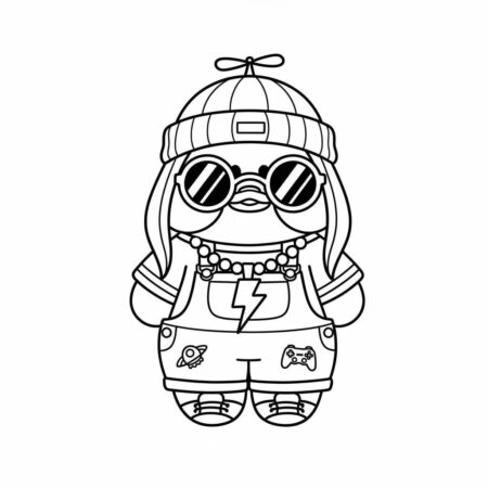 Pato de Papel estiloso para imprimir