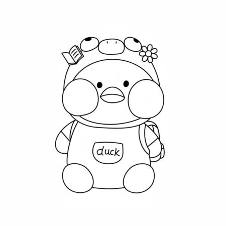 Pato de Papel fofinho com acessórios