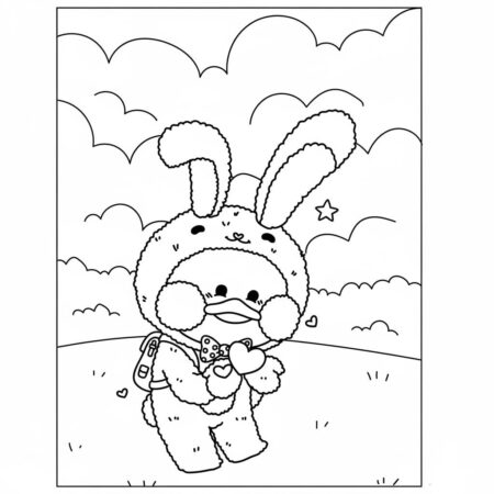 Pato de Papel fofo com acessórios