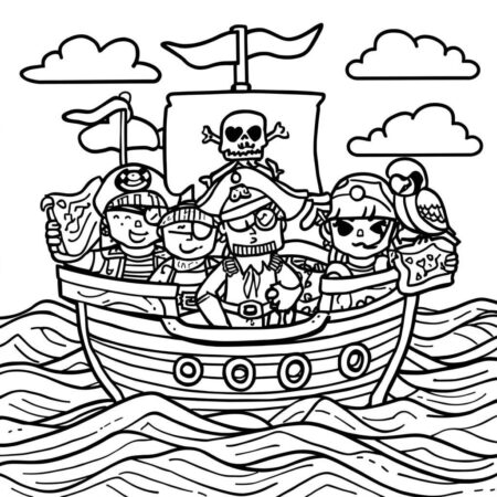 Piratas Aventura (Desenho para Colorir)